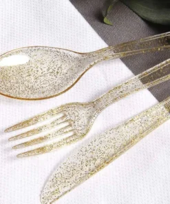 Cubiertos Glitter x12un