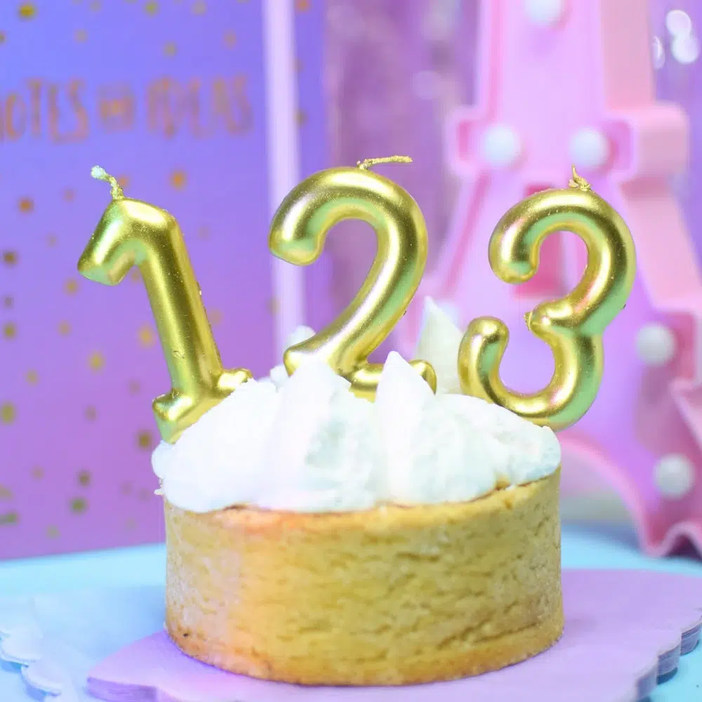 Velas Metallic - Numero 4 Velas Metallic - Numero - Imagen 4