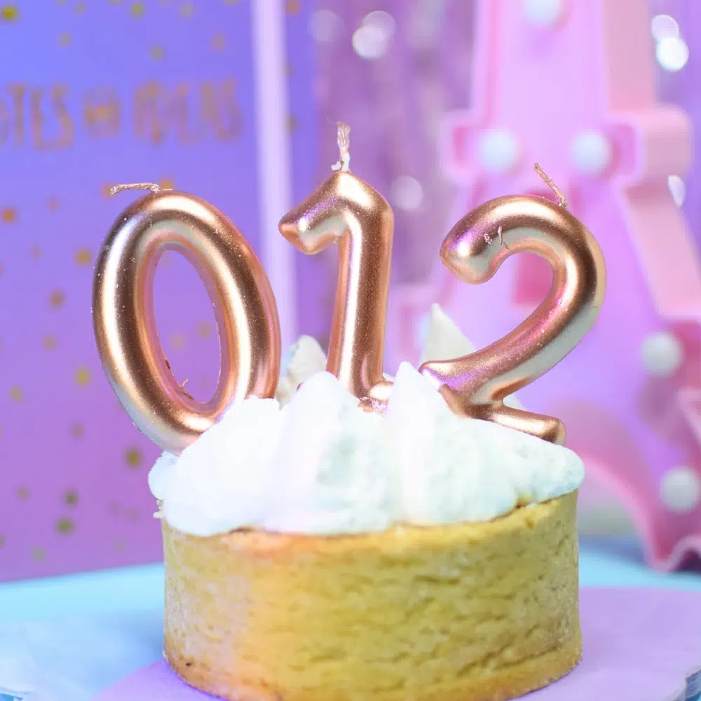 Velas Metallic - Numero 2 Velas Metallic - Numero - Imagen 2