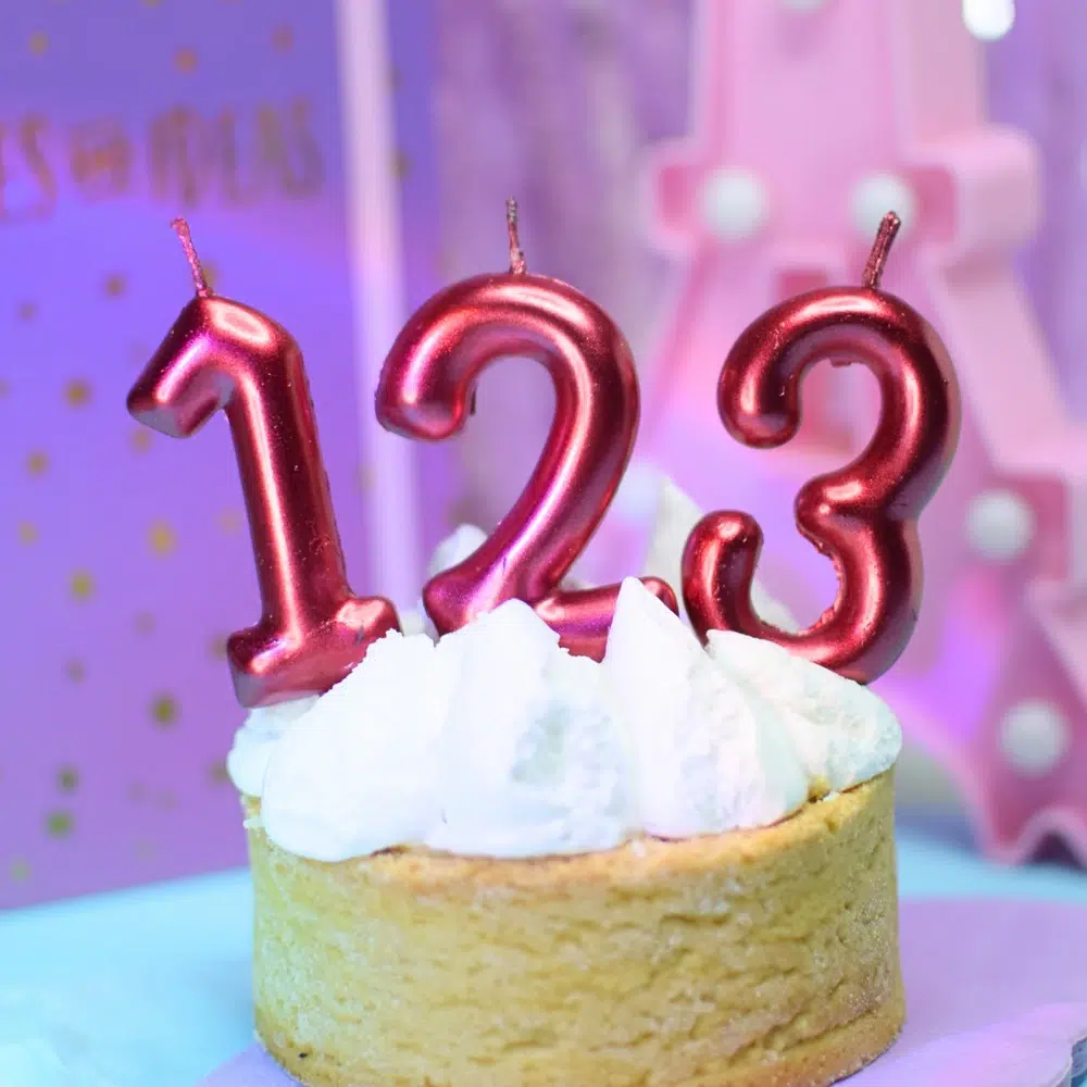 Velas Metallic - Numero 3 Velas Metallic - Numero - Imagen 3