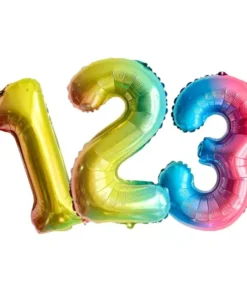 5 Globos Numeros - 16'' Multicolor