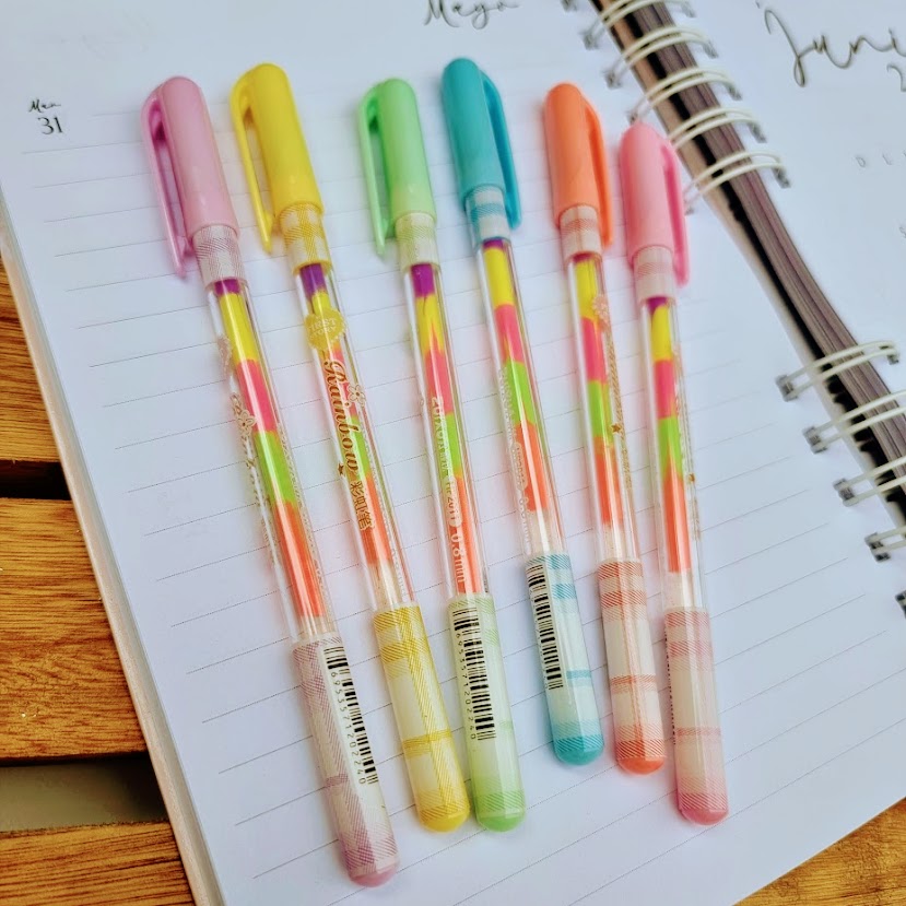 Lapicera Gel Multicolor x6 1 Lapicera Gel Multicolor x6