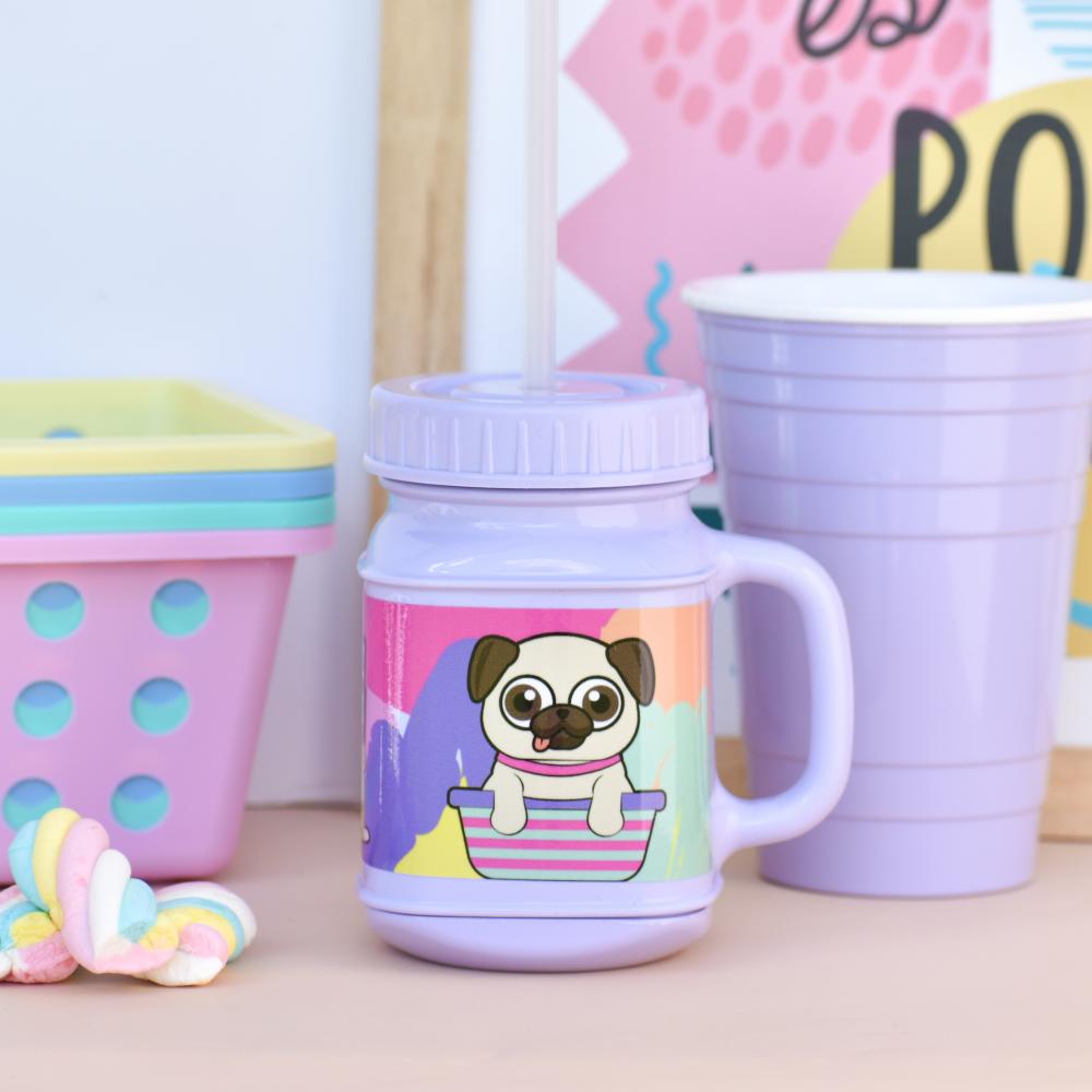 Vaso con Manija y Sorbete 1 Vaso con Manija y Sorbete