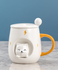 Taza Cat con Tapa y Cuchara 8 H8683b119dda047a793ce392fc0ad2decW