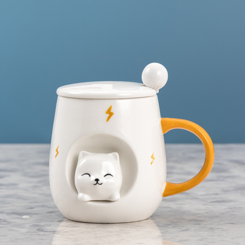Taza Cat con Tapa y Cuchara 4 Taza Cat con Tapa y Cuchara - Imagen 4