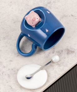 Taza Cat con Tapa y Cuchara 6 H9a42793099844dacab1f2d8db33642dah