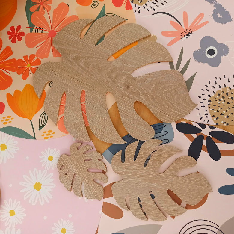 Hoja Deco Madera Grande 1 Hoja Deco Madera Grande