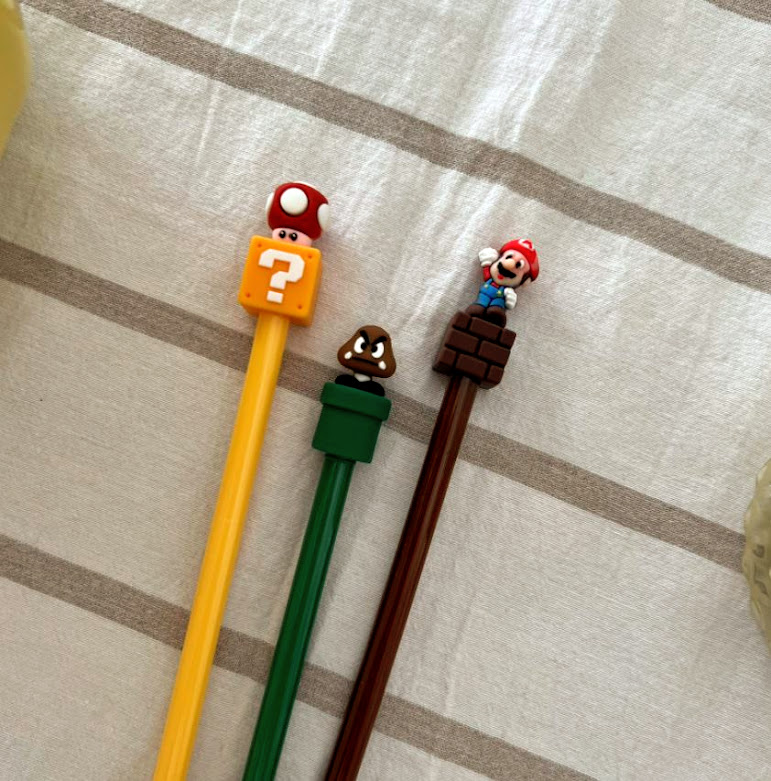 Lapiceras Mario Bros x6 2 Lapiceras Mario Bros x6 - Imagen 2