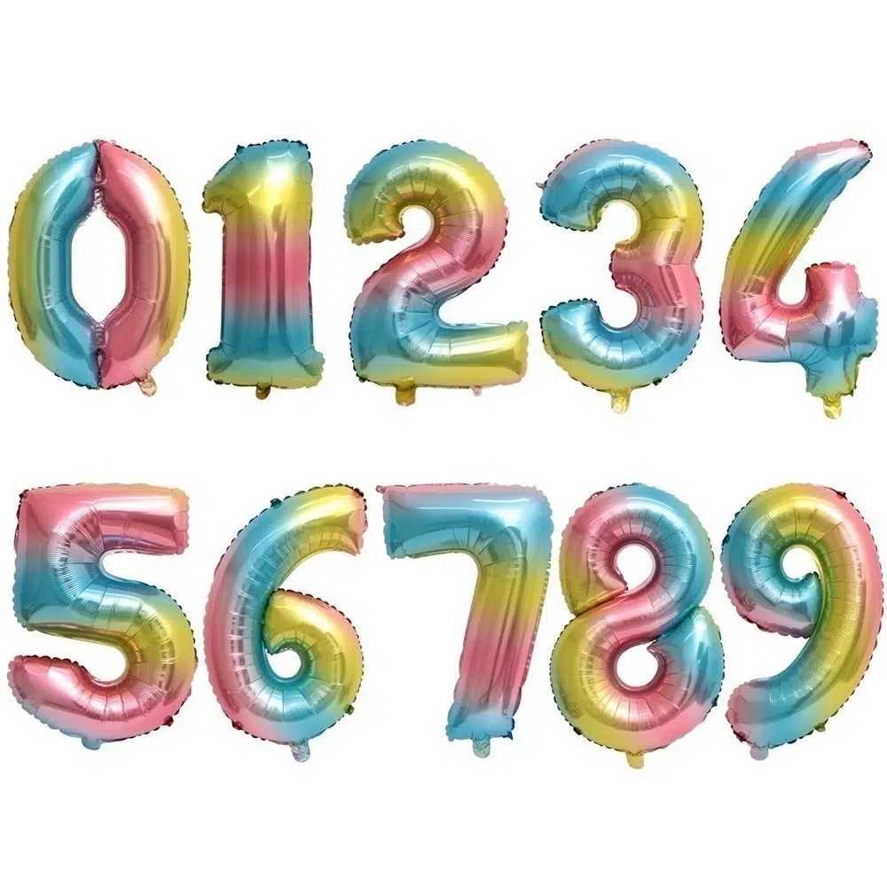 Globos Multicolor - Numeros X5 5 Globos Multicolor - Numeros X5 - Imagen 5