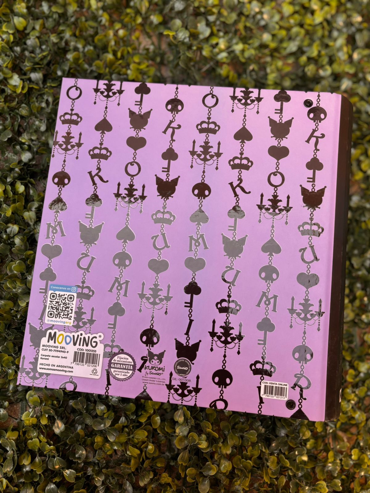 Carpeta Escolar Gancho Nº3 Kuromi - Mooving 3 Carpeta Escolar Gancho Nº3 Kuromi - Mooving - Imagen 3