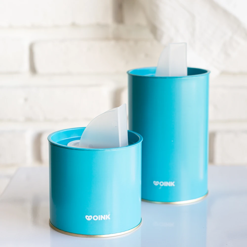 Set Latas Tamborcito Oink - Celeste 1 Set Latas Tamborcito Oink - Celeste