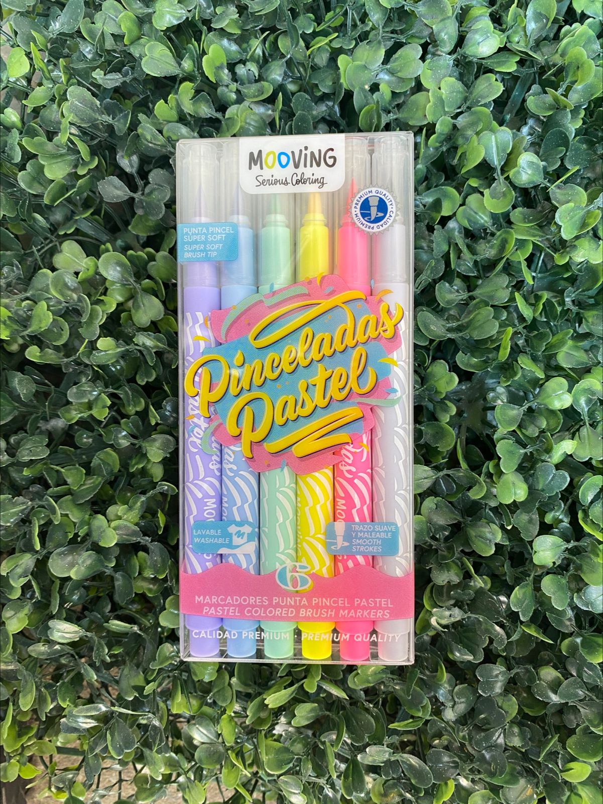 Marcadores Pinceladas Pastel x6 - Mooving 1 Marcadores Pinceladas Pastel x6 - Mooving