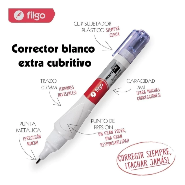 Corrector Lapiz 7ml x 4 - FILGO 1 Corrector Lapiz 7ml x 4 - FILGO