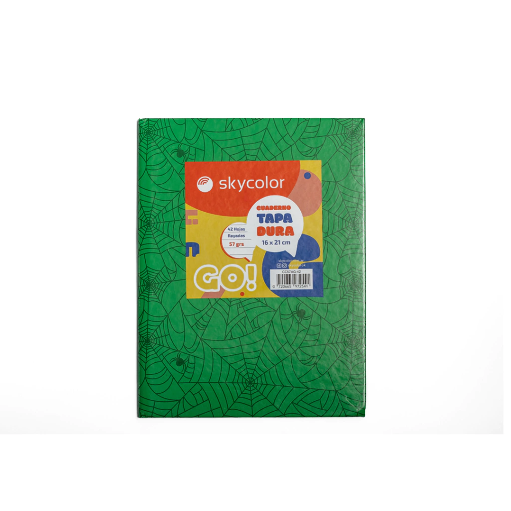 Cuaderno Rayado Forrado Verde - Skycolor 1 Cuaderno Rayado Forrado Verde - Skycolor