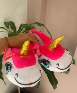 Pantufla Unicornio Fucsia