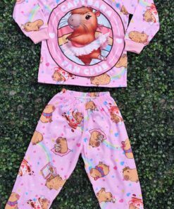 Pijama Infantil - Capybara Rosa