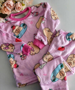 Pijama Polar Soft - Capybara Rosa
