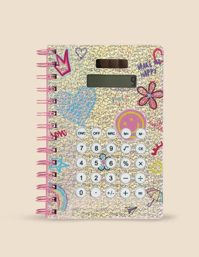 Cuaderno con Calculadora - Brillitos 3 Cuaderno con Calculadora - Brillitos - Imagen 3