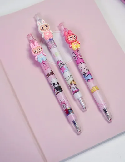 Lapicera Retractil Labubu cuerpo x3 3 Lapicera Retractil Labubu cuerpo x3 - Imagen 3