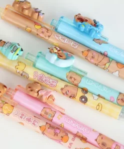 Lapicera retractil Capybara x2 5 3 3