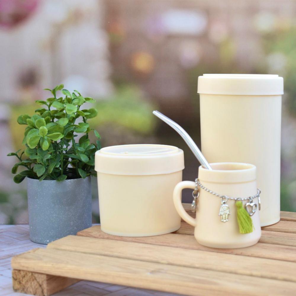 Tarros Vintage (Sin Mate) - Amarillo 1 Tarros Vintage (Sin Mate) - Amarillo