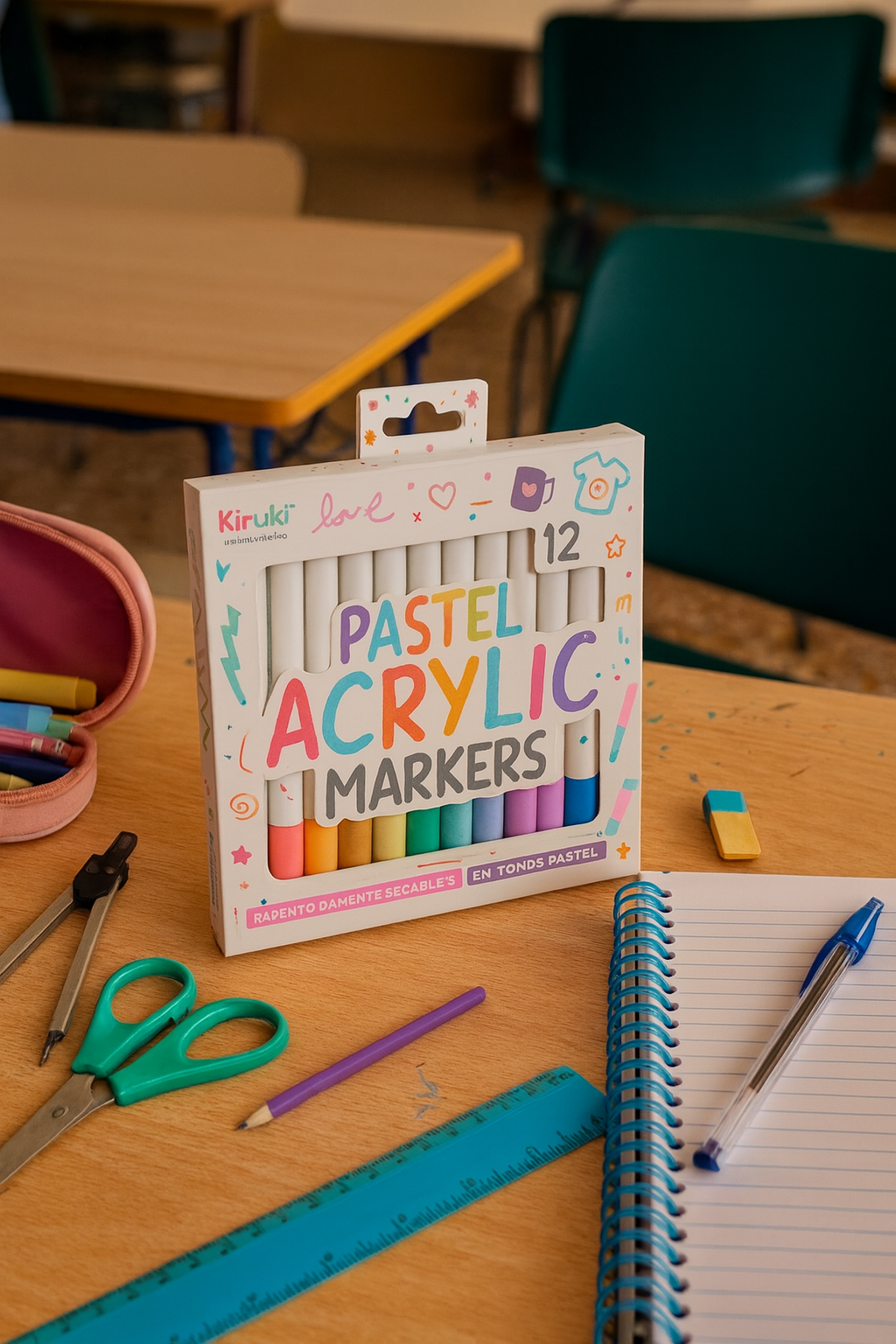 Marcador Kiruki Acrilicos x12 - Pastel 1 Marcador Kiruki Acrilicos x12 - Pastel