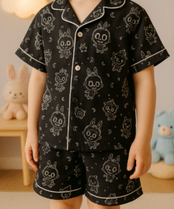 Pijama Camiseros - Labubu Black