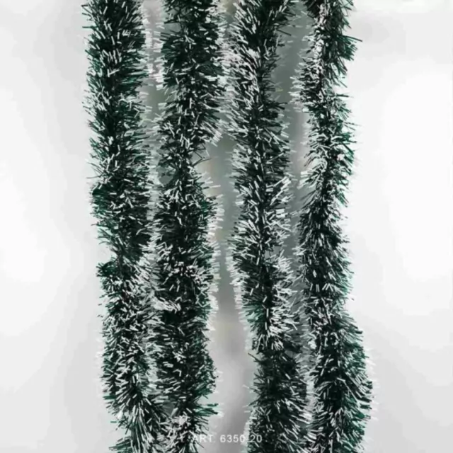 Boa de Navidad Pino con Blanco 2 Boa de Navidad Pino con Blanco - Imagen 2