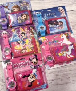 Reloj + Billetera Infantil Personajes