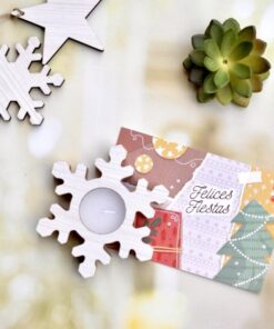 Porta Vela con Vela - Copo de Nieve