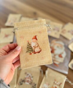 Hola Deco - Distribuidora 14 Bolsita De Arpillera Navidad